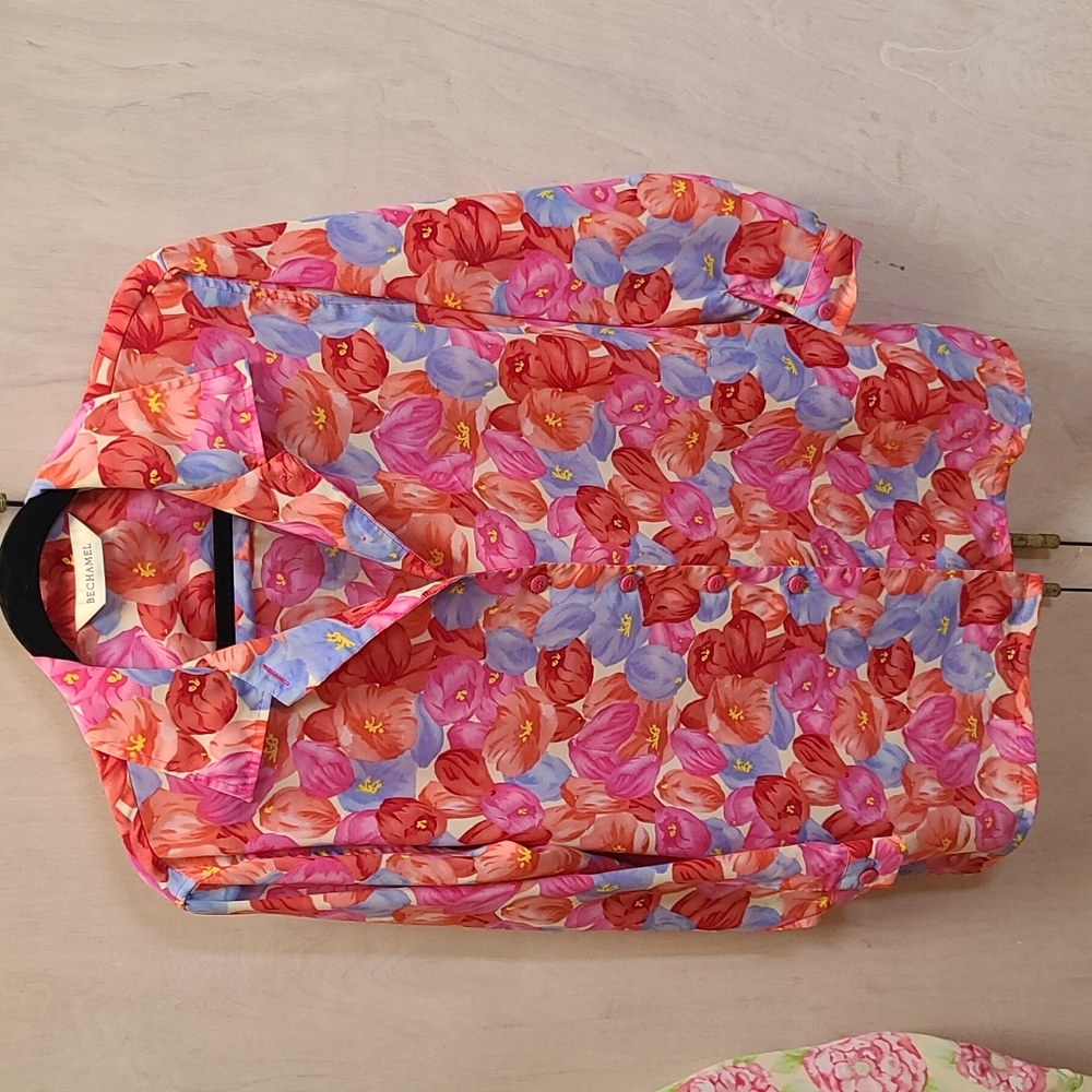 Long Sleeve Flower Blouse